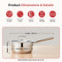 Vinod Doniv Stainless Steel Majestic Sandwich Bottom Sauce Pan 1.1 Liter 14 cms Induction Friendly