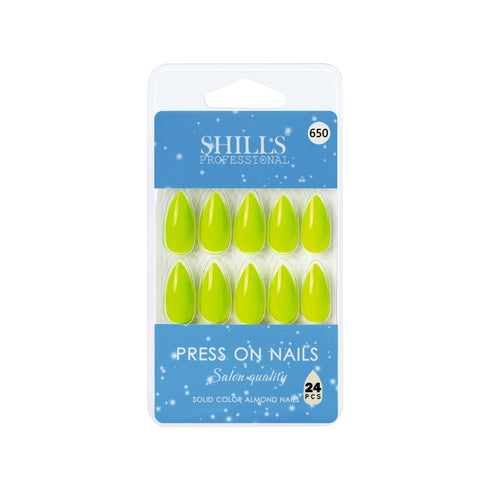 Shills Professional Glossy Solid Color Nails Sharp Almond(SPN631-SPN656)