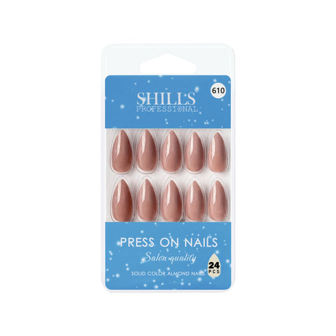 Shills Professional Glossy Solid Color Nails Sharp Almond(SPN605-SPN630)
