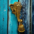 Tamas Brass Lord Ganesh/Ganesha Mask with Bell Wall Hanging Golden)