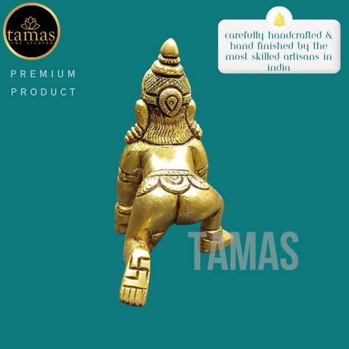 Tamas Brass Laddu Gopal/Bal Gopal/Thakur Ji Statue/Idol