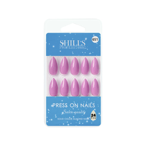 Shills Professional Glossy Solid Color Nails Sharp Almond(SPN631-SPN656)