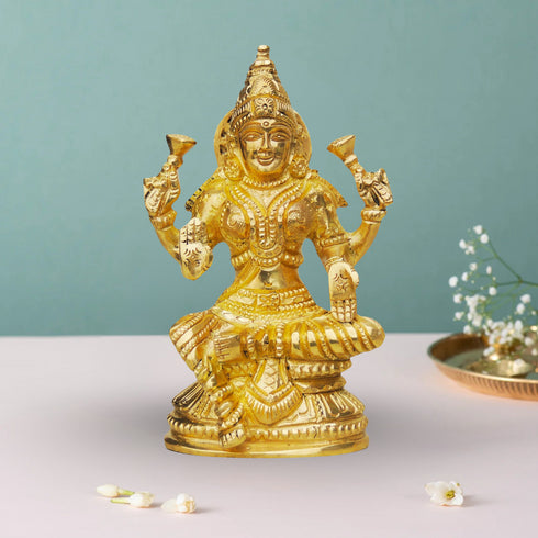 Brass Laxmi Ji Statue 0.75Kg
