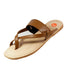 Vhaanfootwear Double Wadi Gandhi Design Soft Leather Cream Color Kolhapuri Chappal for men