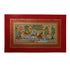 Palm Leaf Handmade Painting of Lord Krishna Playing Flute with Gopis