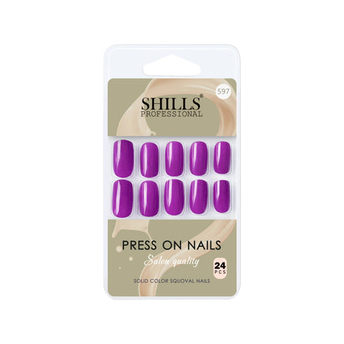Shills Professional Glossy Solid Color Nails Square(SPN579-SPN604)