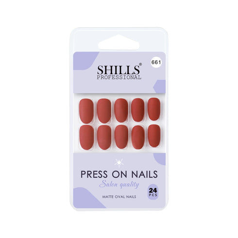 Shills Professional Matte Solid Color Nails Oval(SPN657-SPN666)
