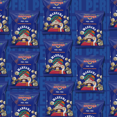 Snaaqz Roasted and Flavoured Makhana | Peri Peri Makhana (Pack of 2)