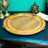 Tamas Brass Handmade Round Traditional Vintage Floral Serving Tray