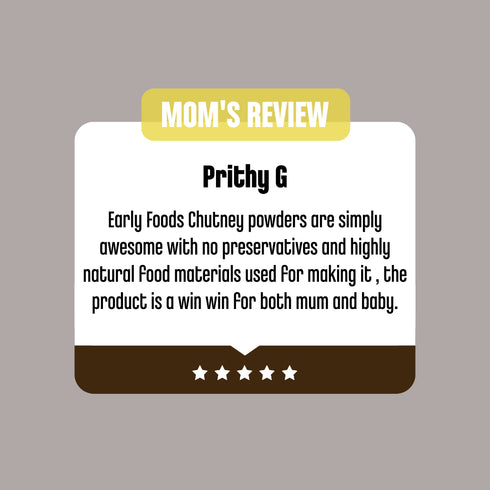 Early Foods Trial Pack Black Sesame Seeds Chutney Powder