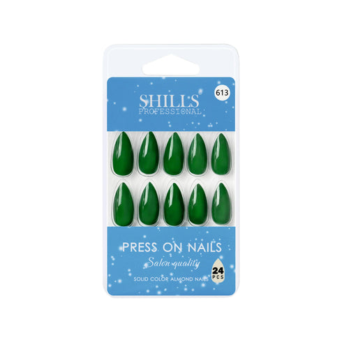 Shills Professional Glossy Solid Color Nails Sharp Almond(SPN605-SPN630)