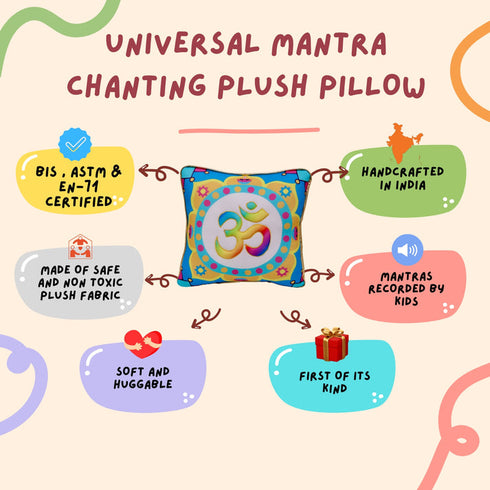 Panda's Box Universal Mantra Chanting Plush Pillow