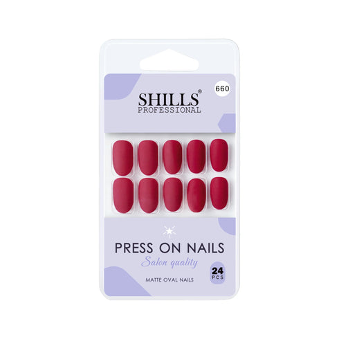 Shills Professional Matte Solid Color Nails Oval(SPN657-SPN666)