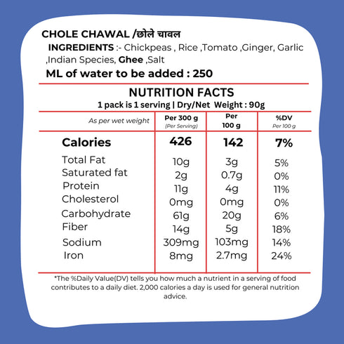 Drym foods Chole Chawal