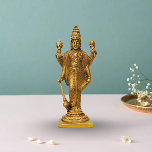 Brass Standing Vishnu Ji Statue 0.63Kg