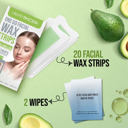 Hilary Rhoda One Go Facial Wax Strips