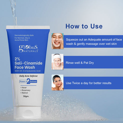 Globus Naturals 2% Sali-Cinamide Face Wash