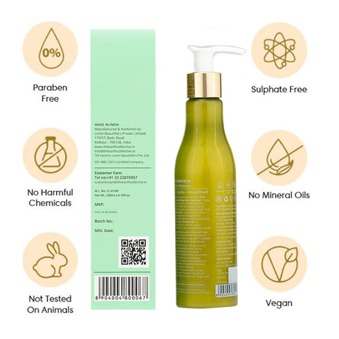 Theearthcollective in Oily Hair Hair Cleanser Shampoo Kaffir Lime Jojoba & Grapefruit