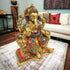Tamas Brass Multi color Lord Ganesha Seated in a Dignified Posture Idol/Statue (Multi color)
