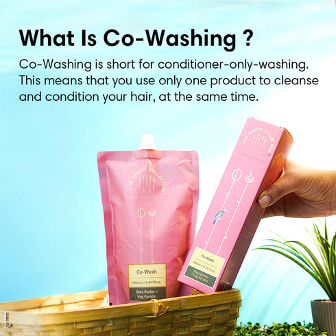Theearthcollective in Co Wash 500ml Refill Pack Conditioner Only Wash For Dry Frizzy & Curly Hair