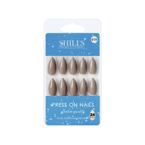 Shills Professional Glossy Solid Color Nails Sharp Almond(SPN605-SPN630)