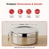 Vinod Stainless Steel Hammered Puri Dabba Set of 4 Capacity 300 ml 450 ml 650 ml 1000 ml Heavy Gauge Steel Airtight Lids Rust Free
