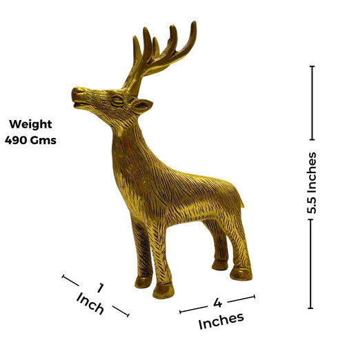 Tamas Brass Couple Deer Sculptures Home Decor Statue/Idol