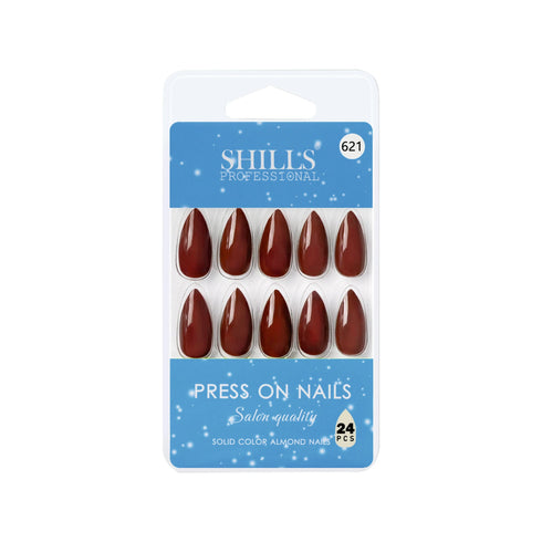 Shills Professional Glossy Solid Color Nails Sharp Almond(SPN605-SPN630)