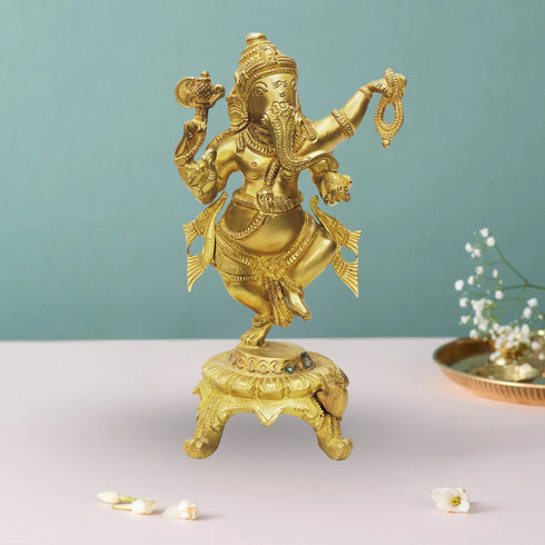 Brass Dancing Ganesh Sf 1.612Kg