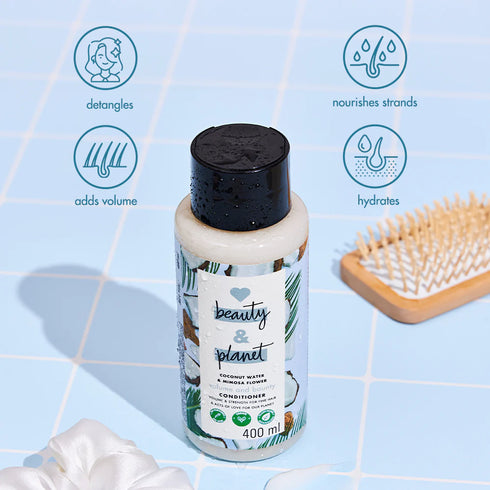 Love Beauty And Planet Coconut Water and Mimosa Flower Volume and Bounty Shampoo And Conditioner