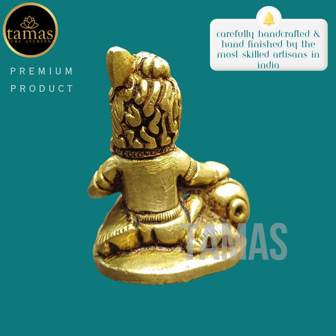 Tamas Brass Lord Krishna - Bala Gopal With Makhan Statue/Idol