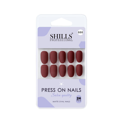 Shills Professional Matte Solid Color Nails Oval(SPN657-SPN666)