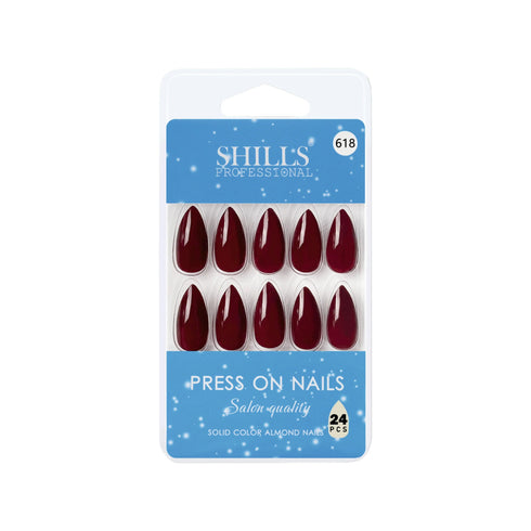 Shills Professional Glossy Solid Color Nails Sharp Almond(SPN605-SPN630)