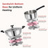 Vinod DONIV Stainless Steel Sandwich Bottom Solitaire Cookware Set 1 Pc Sauce Pan 1 Pc Kadhai with Glass Lid Induction Friendly Set of 2 Pcs