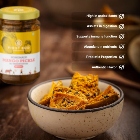 First Bud Organics Home Made Rajasthani Mango Pickle