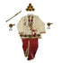 Vasthrlay Krishna Dress Costume Set In White and Red