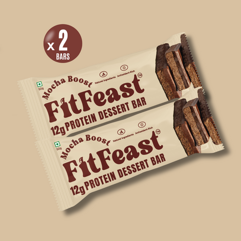 Fitfeast Dessert Protein Bars – Mocha Boost (Pack of 2)