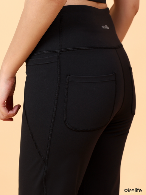 Wiselife Active Flare Pants (Black)