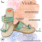 Vhaanfootwear Sky Blue Pure Leather Ladies Kolhapuri by Vhaan