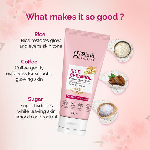 Globus Naturals Rice Ceramide Revival Scrub