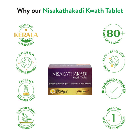 Kerala Ayurveda Nisakathakadi Kwath Tablet