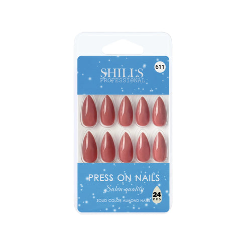 Shills Professional Glossy Solid Color Nails Sharp Almond(SPN605-SPN630)