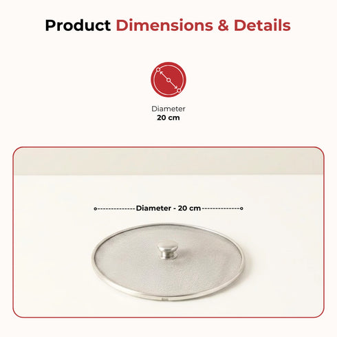 Vinod Stainless Steel Net Cover 2 pieces 8 No