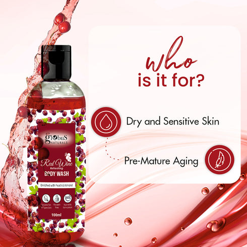 Globus Naturals Red Wine Refreshing Body Wash