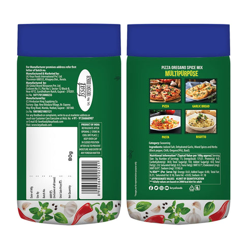 Keya Italian Pizza Oregano Pizza Oregano Spice Mix Healthy Italian Seasoning Multipurpose Seasoning Vegan No Preservatives Artifical Colours & Flavours No MSG Sprinkler Perfect for Pizza Garlic Bread Makhana