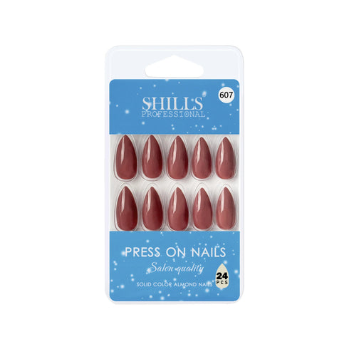 Shills Professional Glossy Solid Color Nails Sharp Almond(SPN605-SPN630)