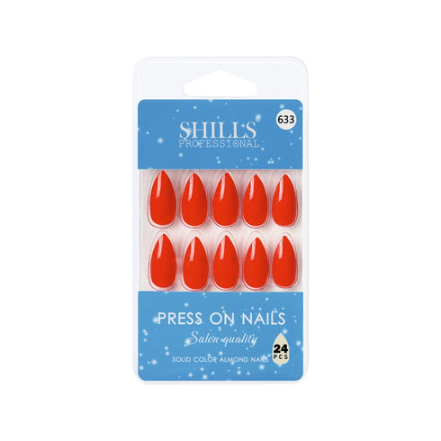 Shills Professional Glossy Solid Color Nails Sharp Almond(SPN631-SPN656)