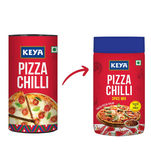 Keya Pizza Chilli Flakes Natural Chilli Flakes Dry Red Chilli Flakes Seasonings Multipurpose Seasoning Zero added Colours Fillers Additives & Preservatives 100 Natural Perfect for Pizza Pasta Chilli Potato Sweet Corn Makhana