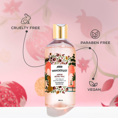 Wanderlust Jaipur Royal Pink Fruity Floral Perfume Body Wash