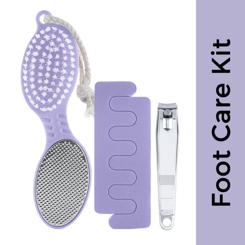 Nykaa 3 in 1 Pedicure Kit (Nail Cutter + Toe Separator + 4 in 1 Foot Scrub Tool)